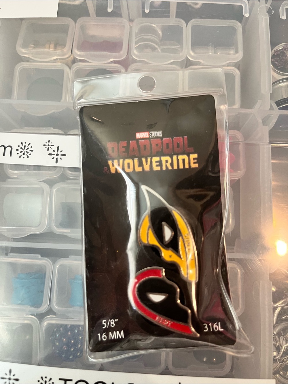 Marvel Deadpool & Wolverine  - 16 mm gauges plugs Black, Red & Yellow